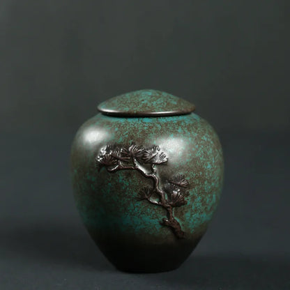 Ceramics Ashes Urn Handpainted Cremation Urn Funeral Ashes Holder Pet Memorial