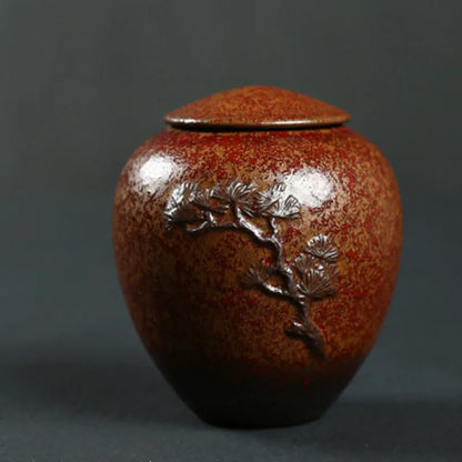 Ceramics Ashes Urn Handpainted Cremation Urn Funeral Ashes Holder Pet Memorial