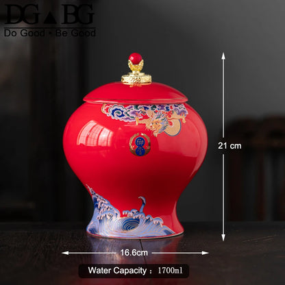 Human Cremation Urns for Ashes, Memorial Ash Holder, Keepsake Souvenirs Gift, Chinese-Style Leaf Ceramic Storage Decoration