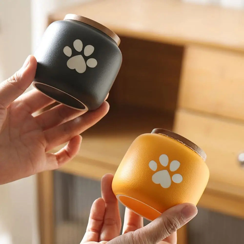 Ceramic Pet Ashes Storage Box Cute 180/500ml Funeral Urn for Pets Sealed Jar Memorials Dog Cat Cremation Urns