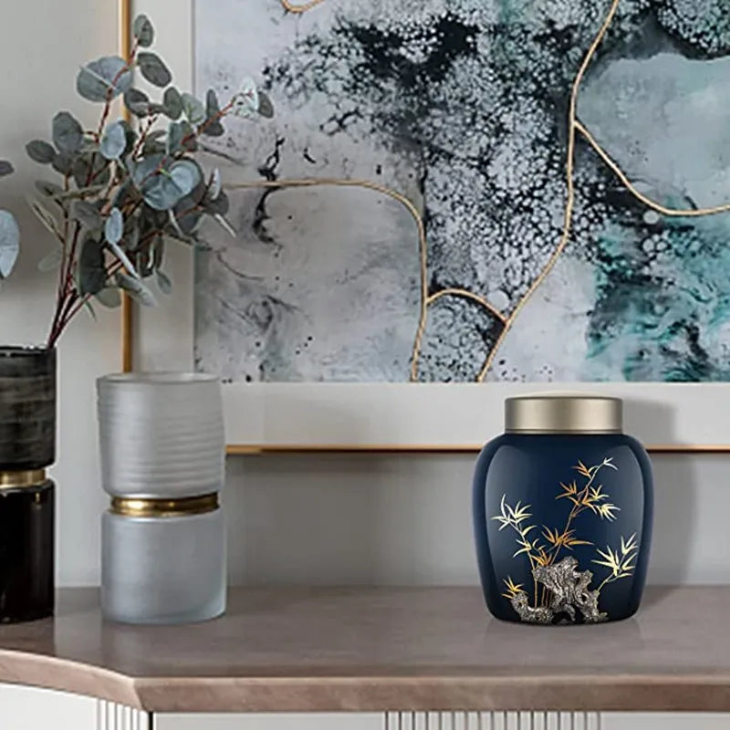 1Pcs Urns for Cat Urns,Pet Urns for Cat Ashes,Cat Urns for Ashes Animal Urns for Ashe Pet Cremation Urn (Black Bamboo)