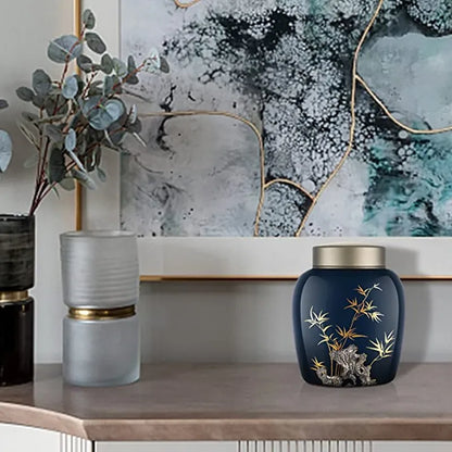 1Pcs Urns for Cat Urns,Pet Urns for Cat Ashes,Cat Urns for Ashes Animal Urns for Ashe Pet Cremation Urn (Black Bamboo)