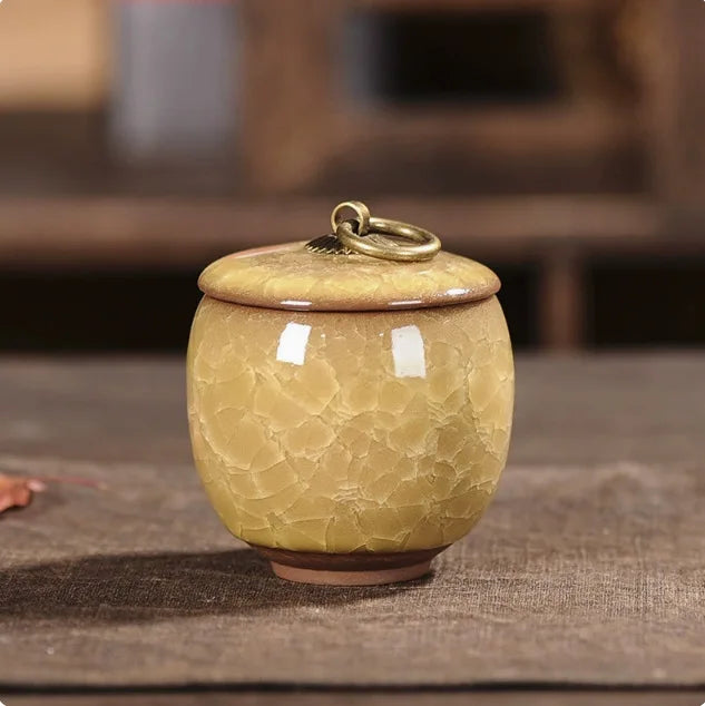 2 PCS Ceramics Ash Urn Sealed Cremation Funeral Ashes Keepsake Small Animals Pet Dog Memorial Suitable Home Fireplaces Burial