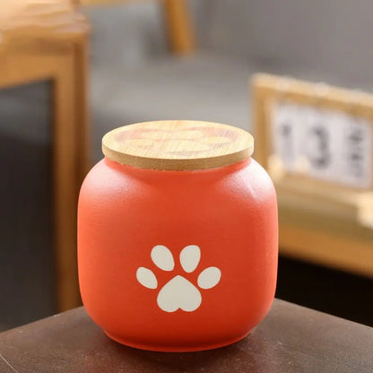 Ceramic Pet Ashes Storage Box Cute 180/500ml Funeral Urn for Pets Sealed Jar Memorials Dog Cat Cremation Urns