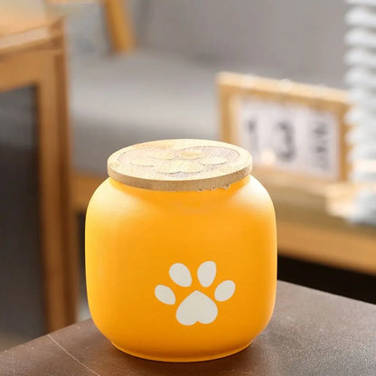 Ceramic Pet Ashes Storage Box Cute 180/500ml Funeral Urn for Pets Sealed Jar Memorials Dog Cat Cremation Urns