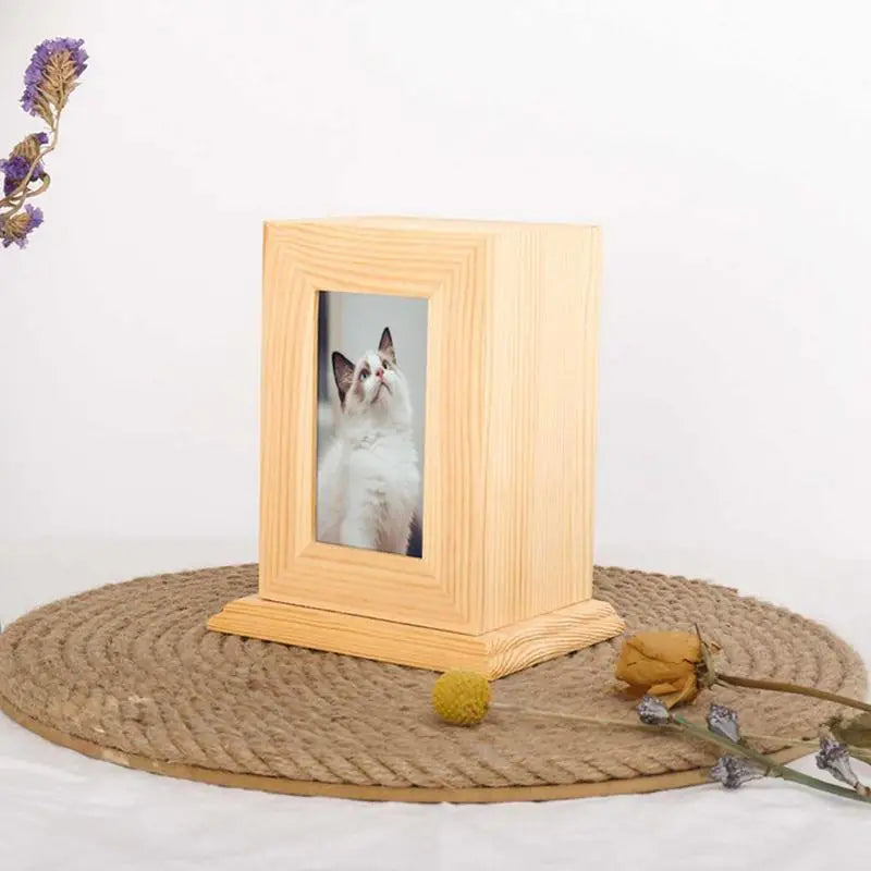 Wooden Urn For Pet Ashes Pet Urns For Dogs Or Cats Ashes Personalized Photo Frame Pet Cremation Urns Pet Keepsake Memory Box