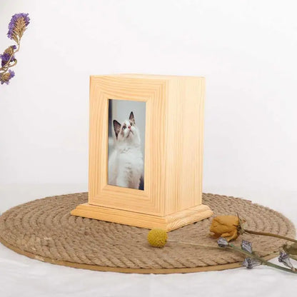 Wooden Urn For Pet Ashes Pet Urns For Dogs Or Cats Ashes Personalized Photo Frame Pet Cremation Urns Pet Keepsake Memory Box