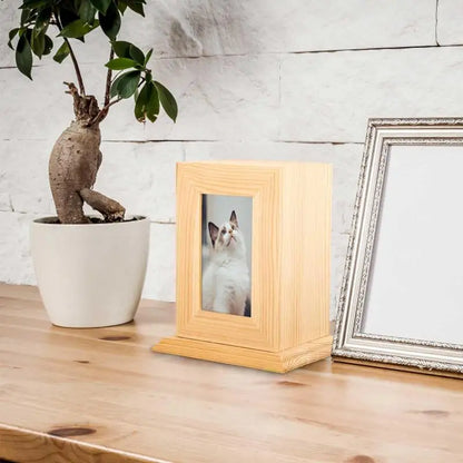Wooden Urn For Pet Ashes Pet Urns For Dogs Or Cats Ashes Personalized Photo Frame Pet Cremation Urns Pet Keepsake Memory Box
