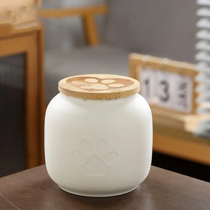Ceramic Pet Ashes Storage Box Cute 180/500ml Funeral Urn for Pets Sealed Jar Memorials Dog Cat Cremation Urns