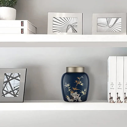 1Pcs Urns for Cat Urns,Pet Urns for Cat Ashes,Cat Urns for Ashes Animal Urns for Ashe Pet Cremation Urn (Black Bamboo)