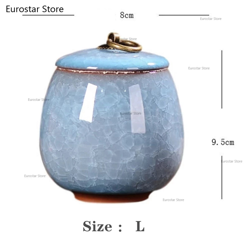 2 PCS Ceramics Ash Urn Sealed Cremation Funeral Ashes Keepsake Small Animals Pet Dog Memorial Suitable Home Fireplaces Burial