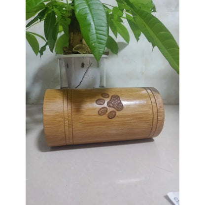 Carved Custom Bamboo Pet Urn Cremation Cute Cat Dog Paws S-L Size Puppy Kitten Ashe for Urn Funeral Supplies Pet Dog Accessories