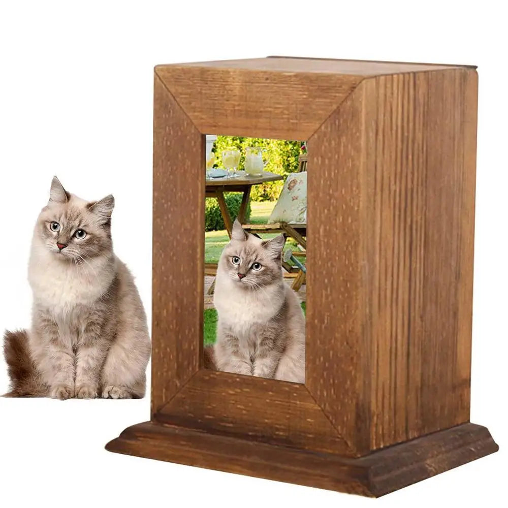 Wooden Urn For Pet Ashes Pet Urns For Dogs Or Cats Ashes Personalized Photo Frame Pet Cremation Urns Pet Keepsake Memory Box