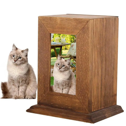 Wooden Urn For Pet Ashes Pet Urns For Dogs Or Cats Ashes Personalized Photo Frame Pet Cremation Urns Pet Keepsake Memory Box