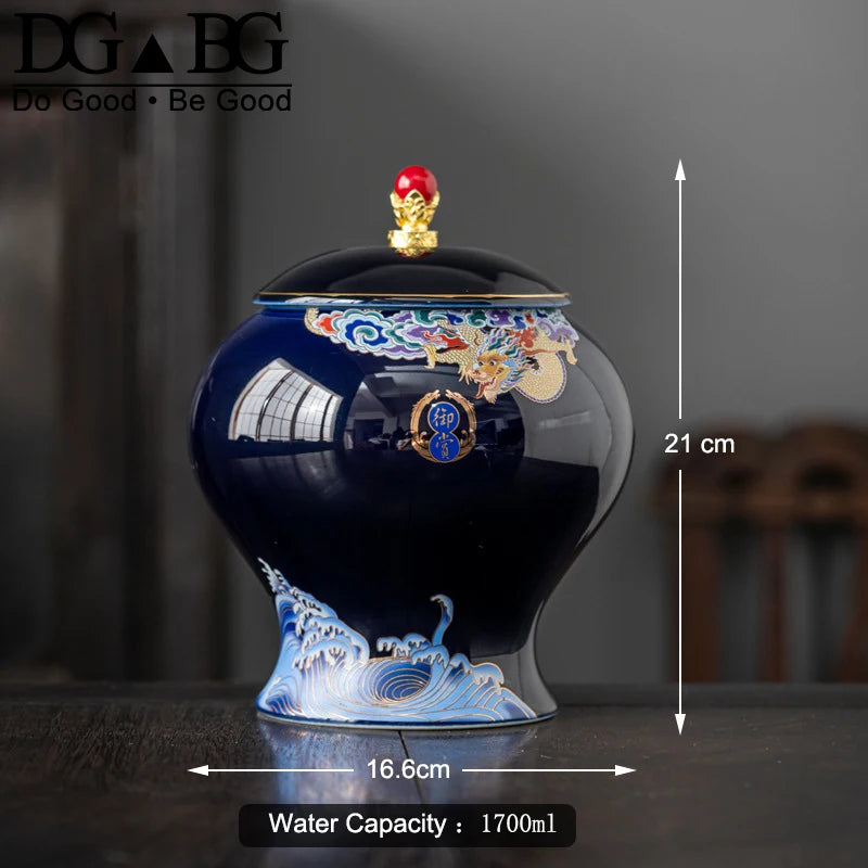 Human Cremation Urns for Ashes, Memorial Ash Holder, Keepsake Souvenirs Gift, Chinese-Style Leaf Ceramic Storage Decoration