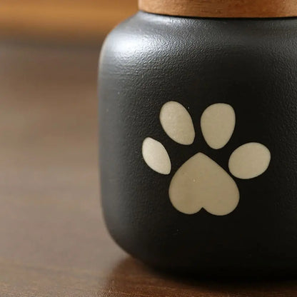 Ceramic Pet Ashes Storage Box Cute 180/500ml Funeral Urn for Pets Sealed Jar Memorials Dog Cat Cremation Urns