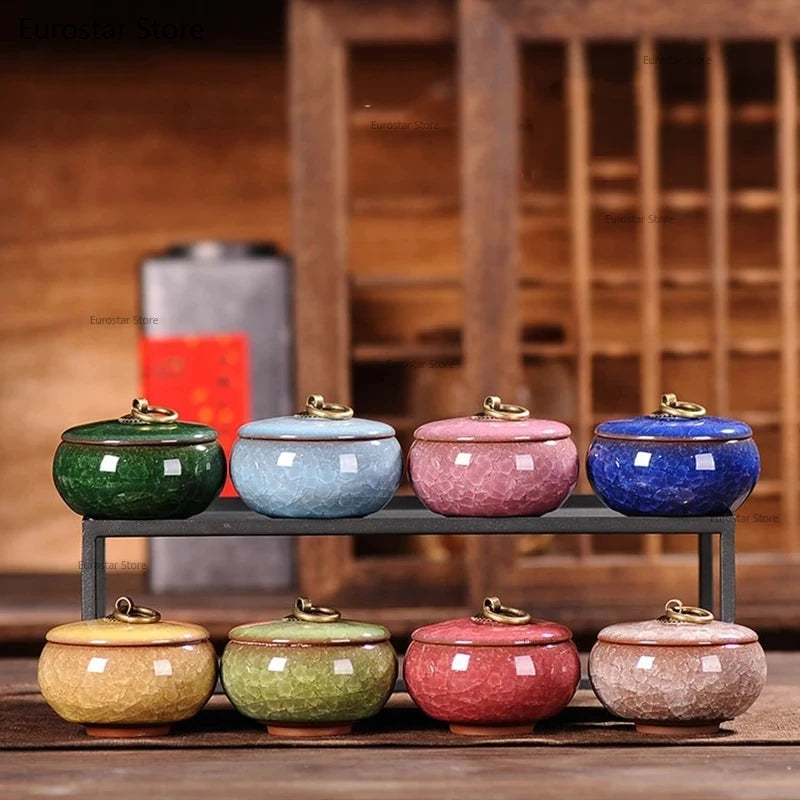 2 PCS Ceramics Ash Urn Sealed Cremation Funeral Ashes Keepsake Small Animals Pet Dog Memorial Suitable Home Fireplaces Burial