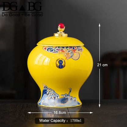 Human Cremation Urns for Ashes, Memorial Ash Holder, Keepsake Souvenirs Gift, Chinese-Style Leaf Ceramic Storage Decoration