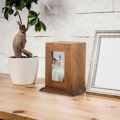 Wooden Urn For Pet Ashes Pet Urns For Dogs Or Cats Ashes Personalized Photo Frame Pet Cremation Urns Pet Keepsake Memory Box